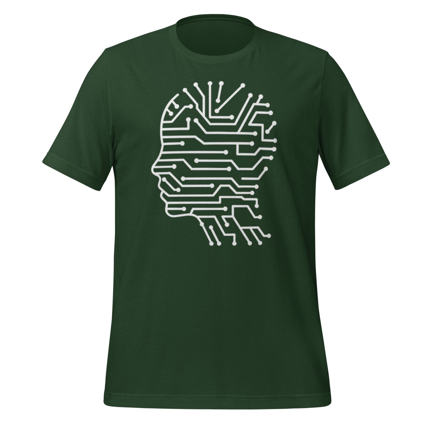 Product mockup photo of the Circuit Silhouette T Shirt (unisex) Forest / M.