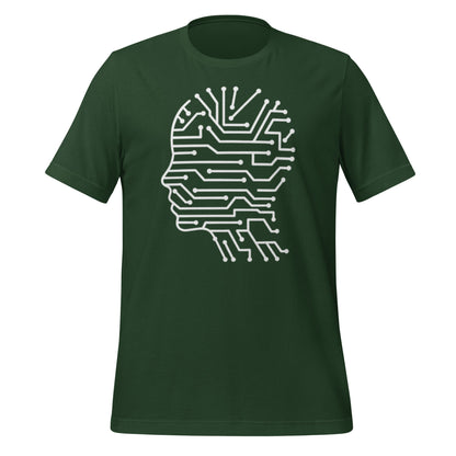 Product mockup photo of the Circuit Silhouette T Shirt (unisex) Forest / M.