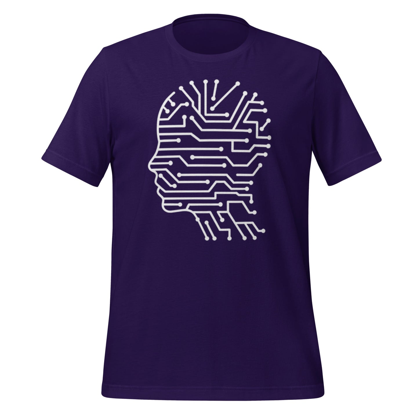 Product mockup photo of the Circuit Silhouette T Shirt (unisex) Team Purple / M.