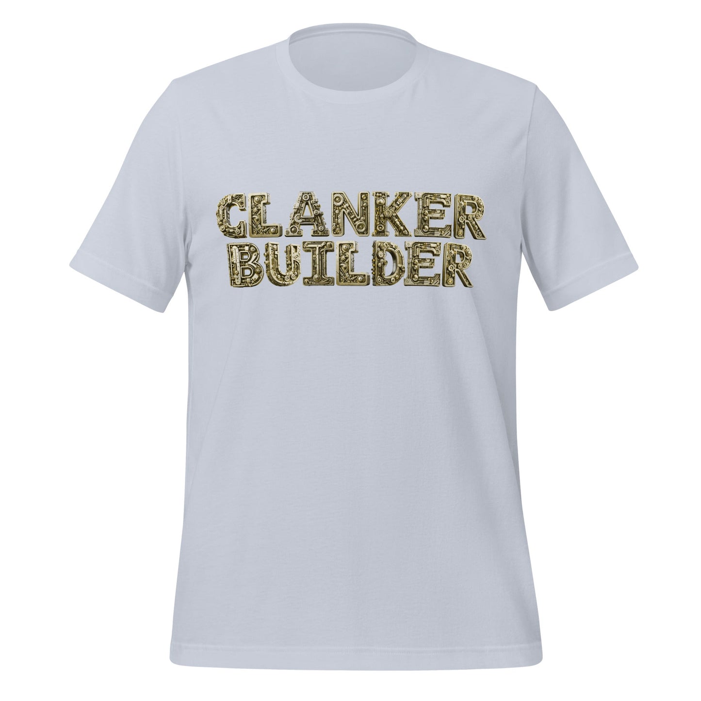 Image of the Clanker Builder T-Shirt (unisex) Light Blue / M.