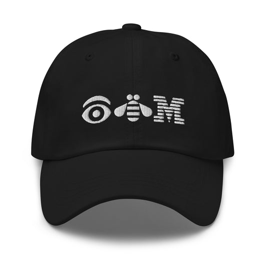 Eye Bee M White Logo Embroidered Cap