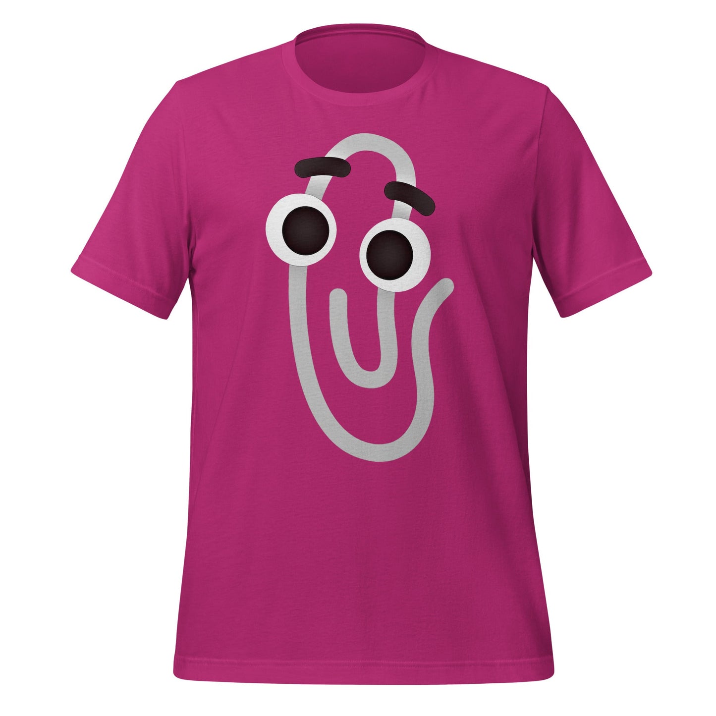 Image of the Clippy Emoji T-Shirt (unisex) Berry / M.