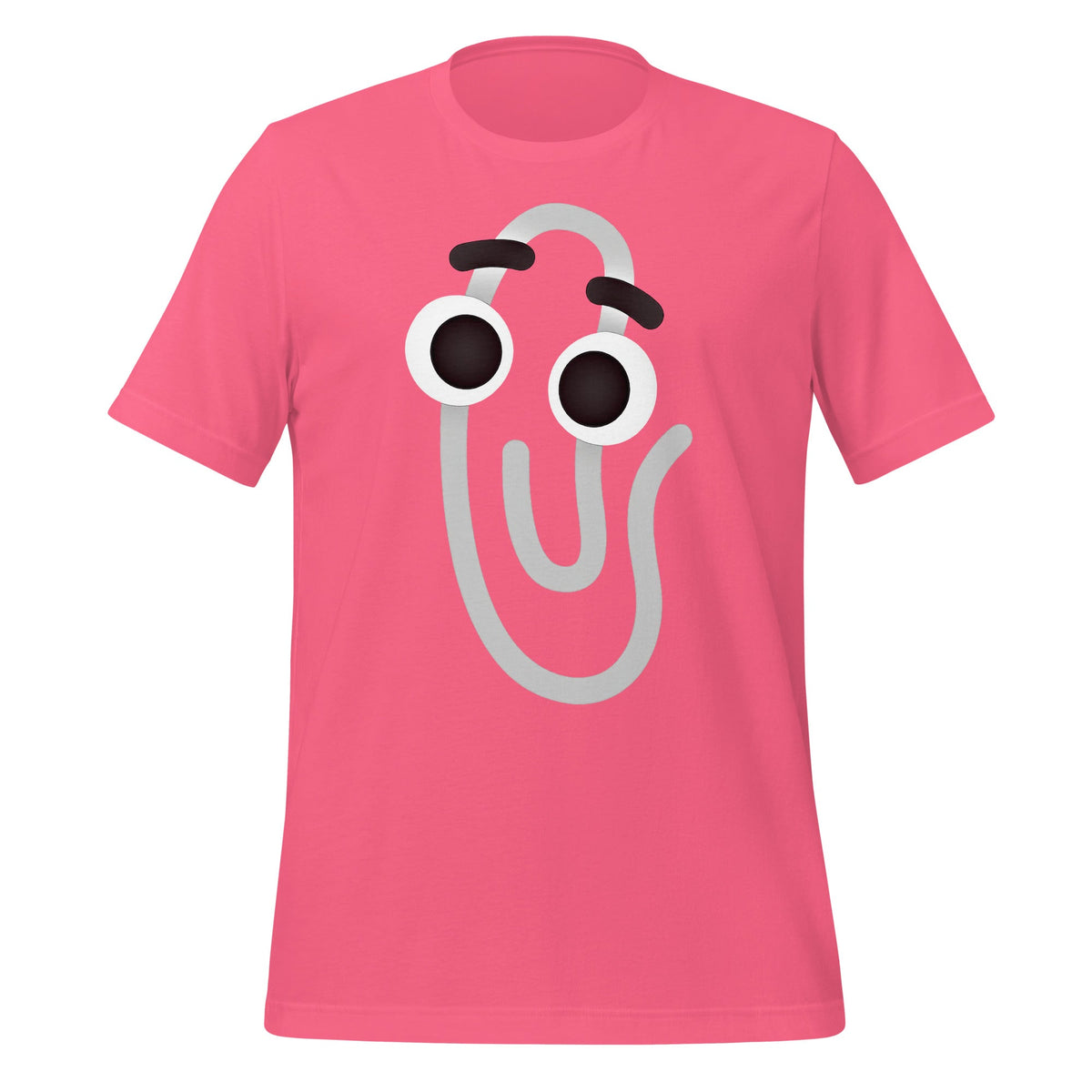 Image of the Clippy Emoji T-Shirt (unisex) Charity Pink / M.