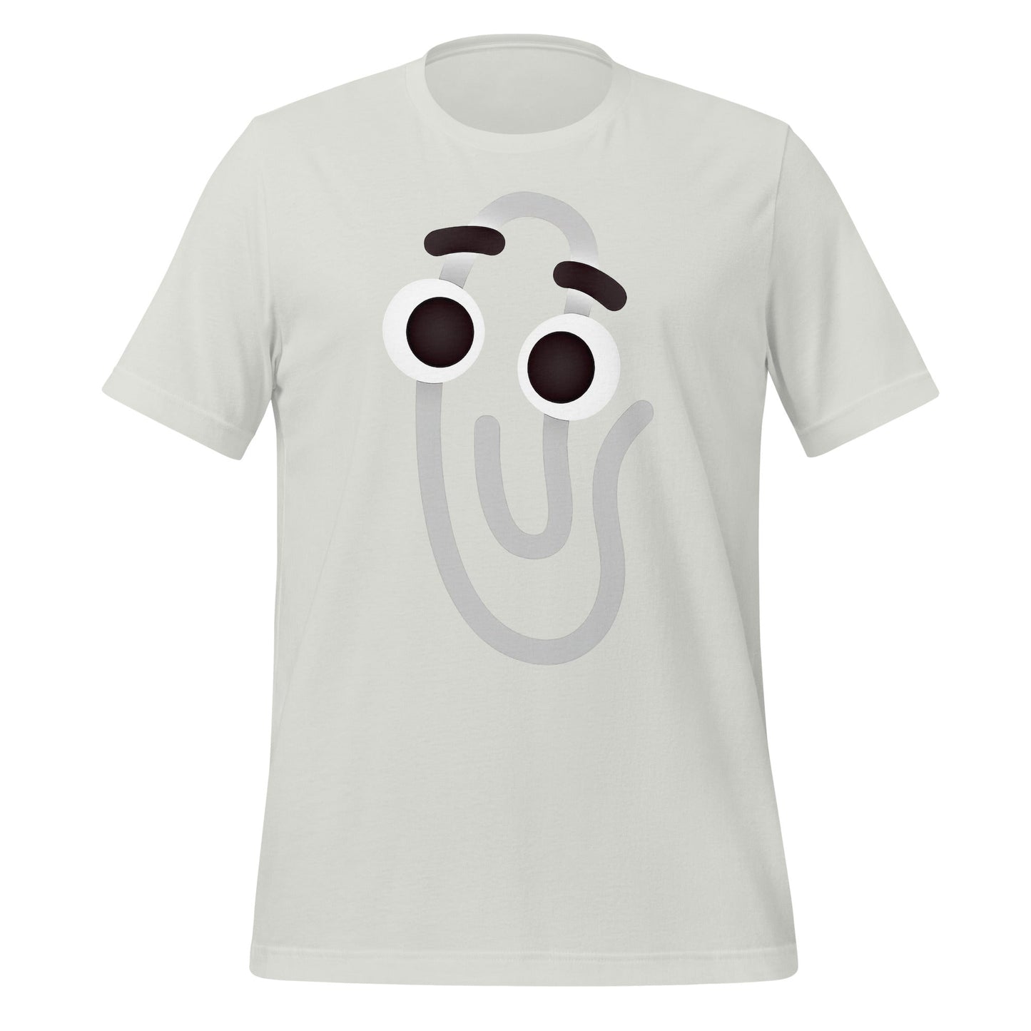 Image of the Clippy Emoji T-Shirt (unisex) Silver / M.