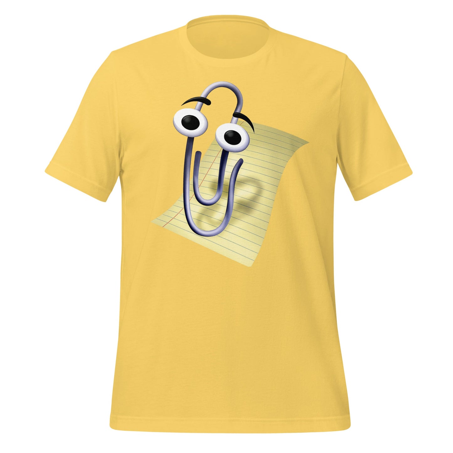 Image of the Clippy T-Shirt (unisex) Yellow / M.