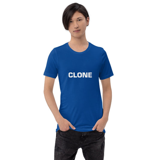 Product mockup photo of the Clone T Shirt (unisex).