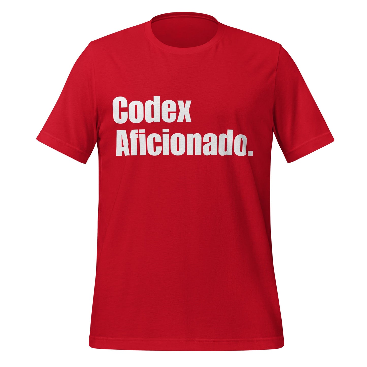 Image of the Codex Aficionado. Red / XS.
