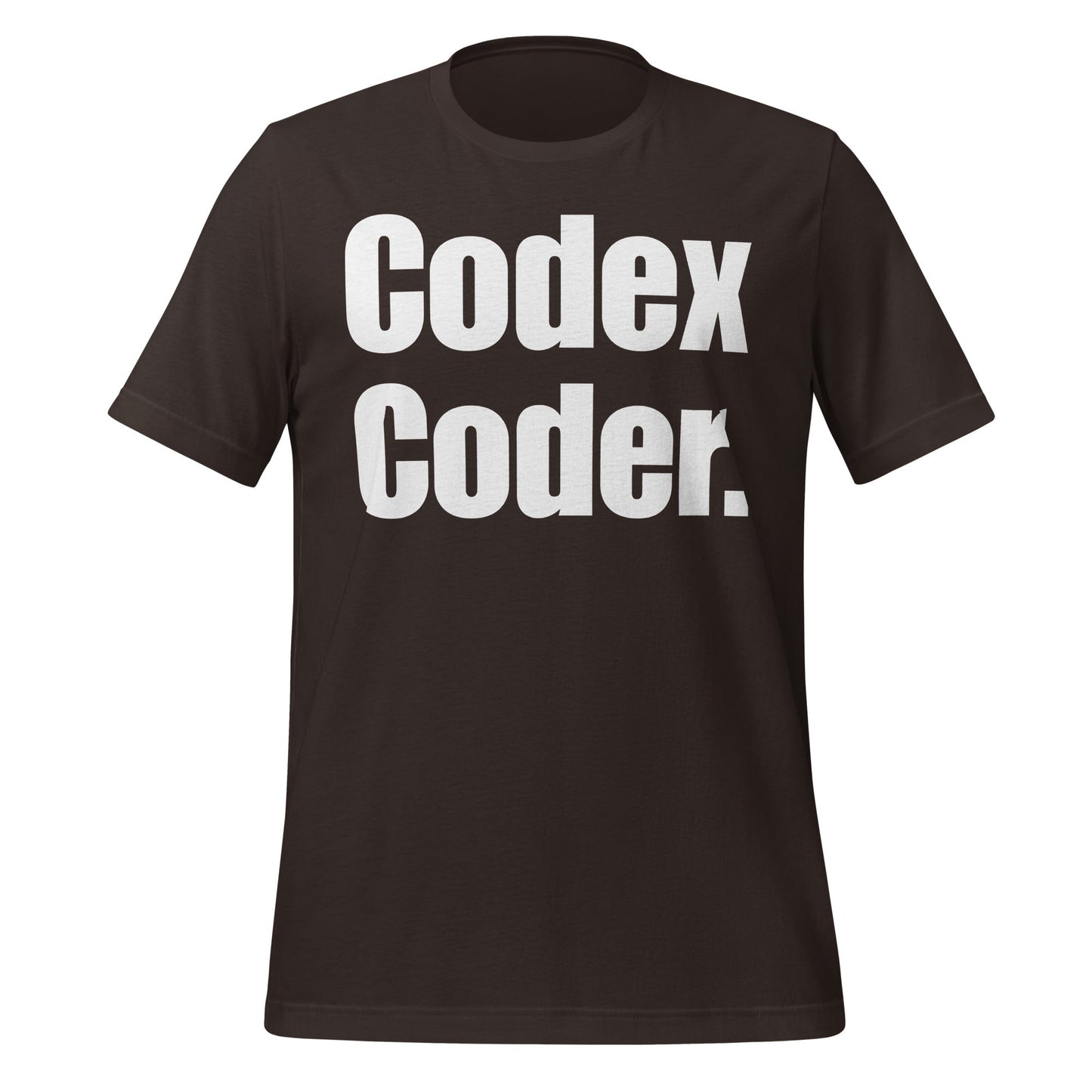 Image of the Codex Coder. T-Shirt (unisex) Brown / S.