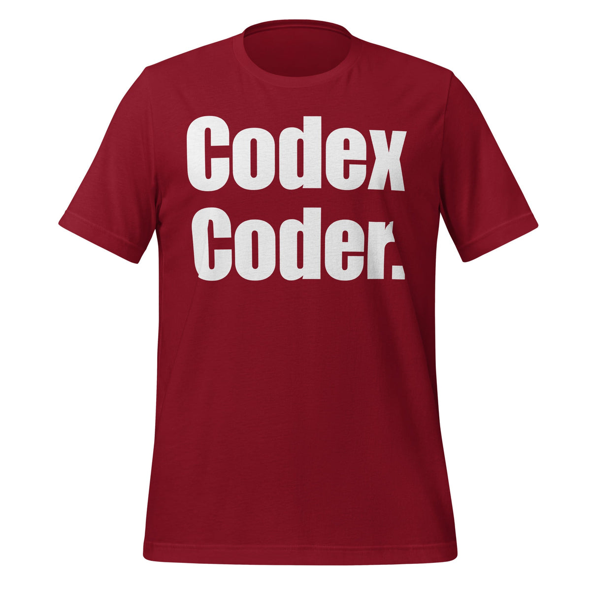 Image of the Codex Coder. T-Shirt (unisex) Cardinal / XS.