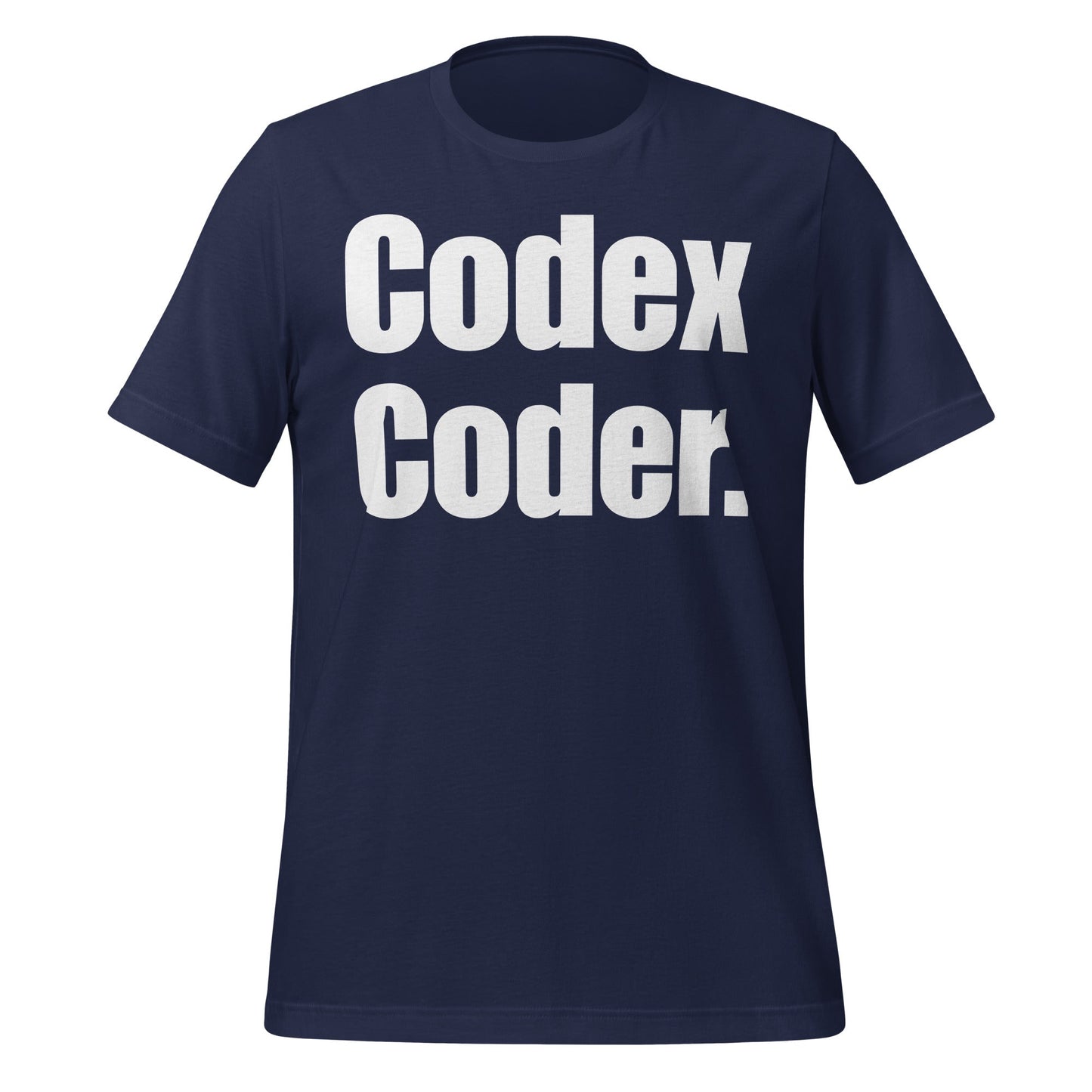 Image of the Codex Coder. T-Shirt (unisex) Navy / XS.