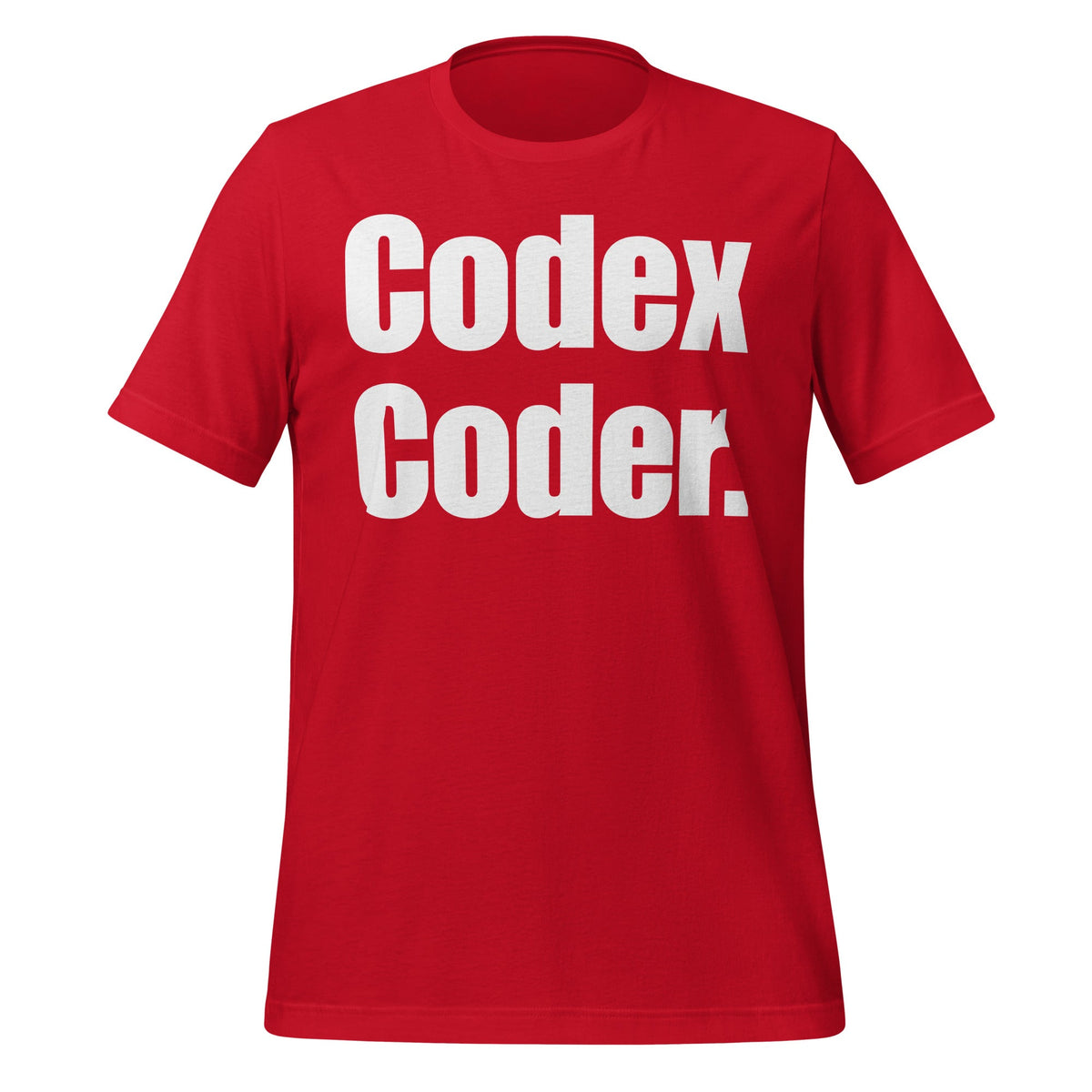 Image of the Codex Coder. T-Shirt (unisex) Red / XS.