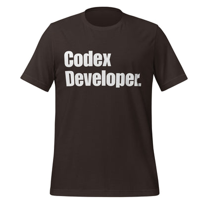 Image of the Codex Developer. T-Shirt (unisex) Brown / S.