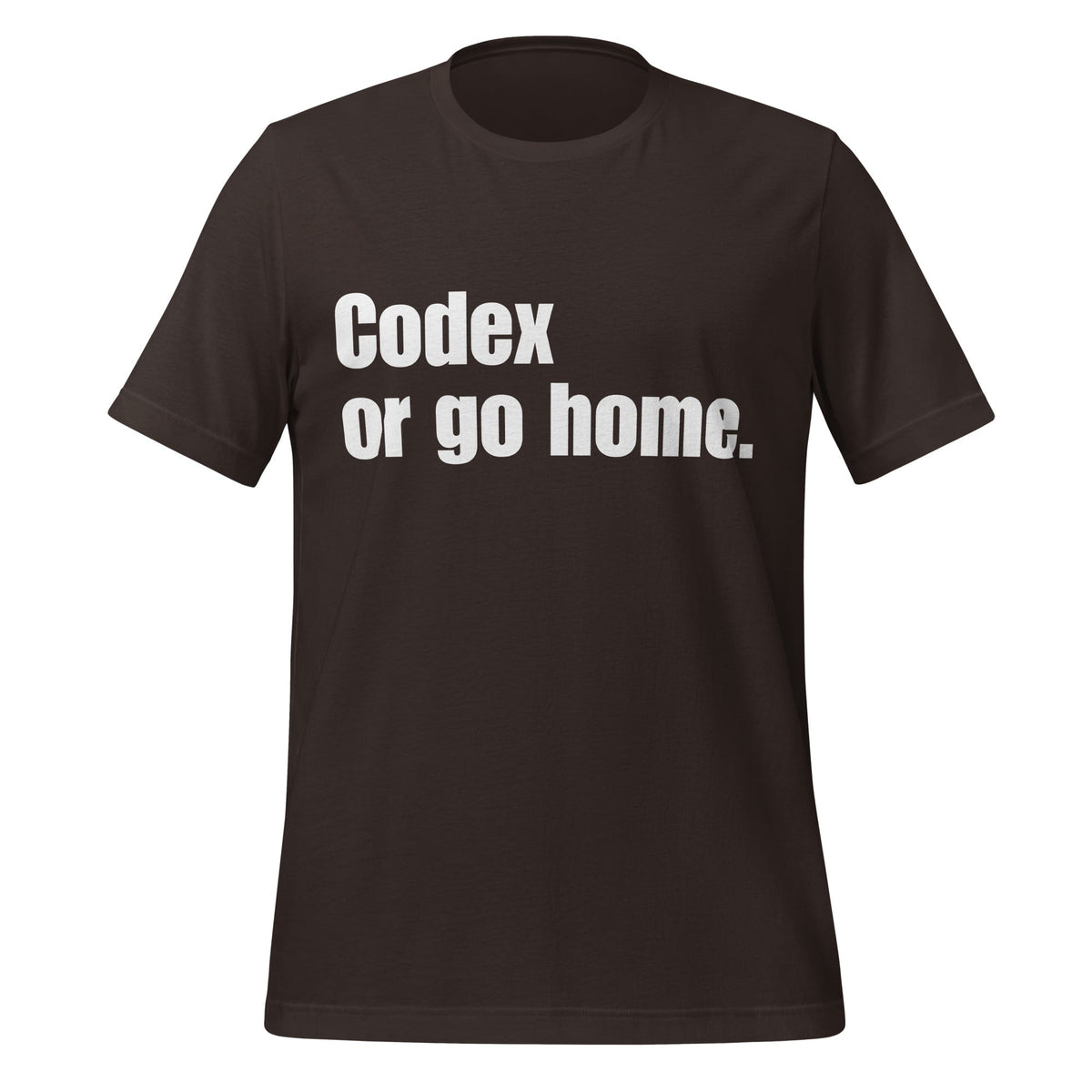 Image of the Codex or go home. T-Shirt (unisex) Brown / S.