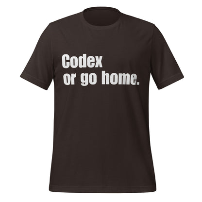 Image of the Codex or go home. T-Shirt (unisex) Brown / S.