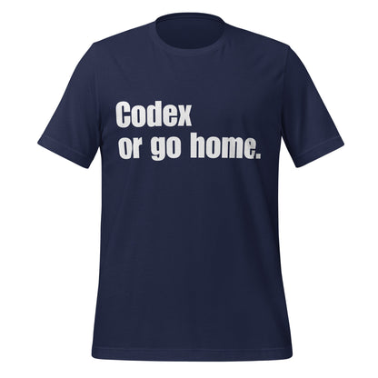 Image of the Codex or go home. T-Shirt (unisex) Navy / XS.