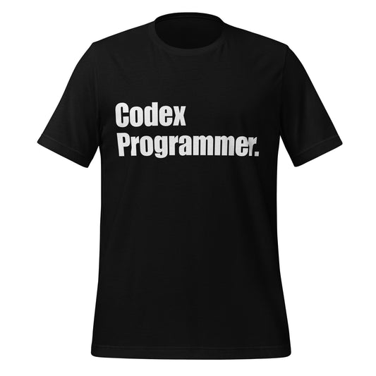 Image of the Codex Programmer. T-Shirt (unisex) Black / XS.