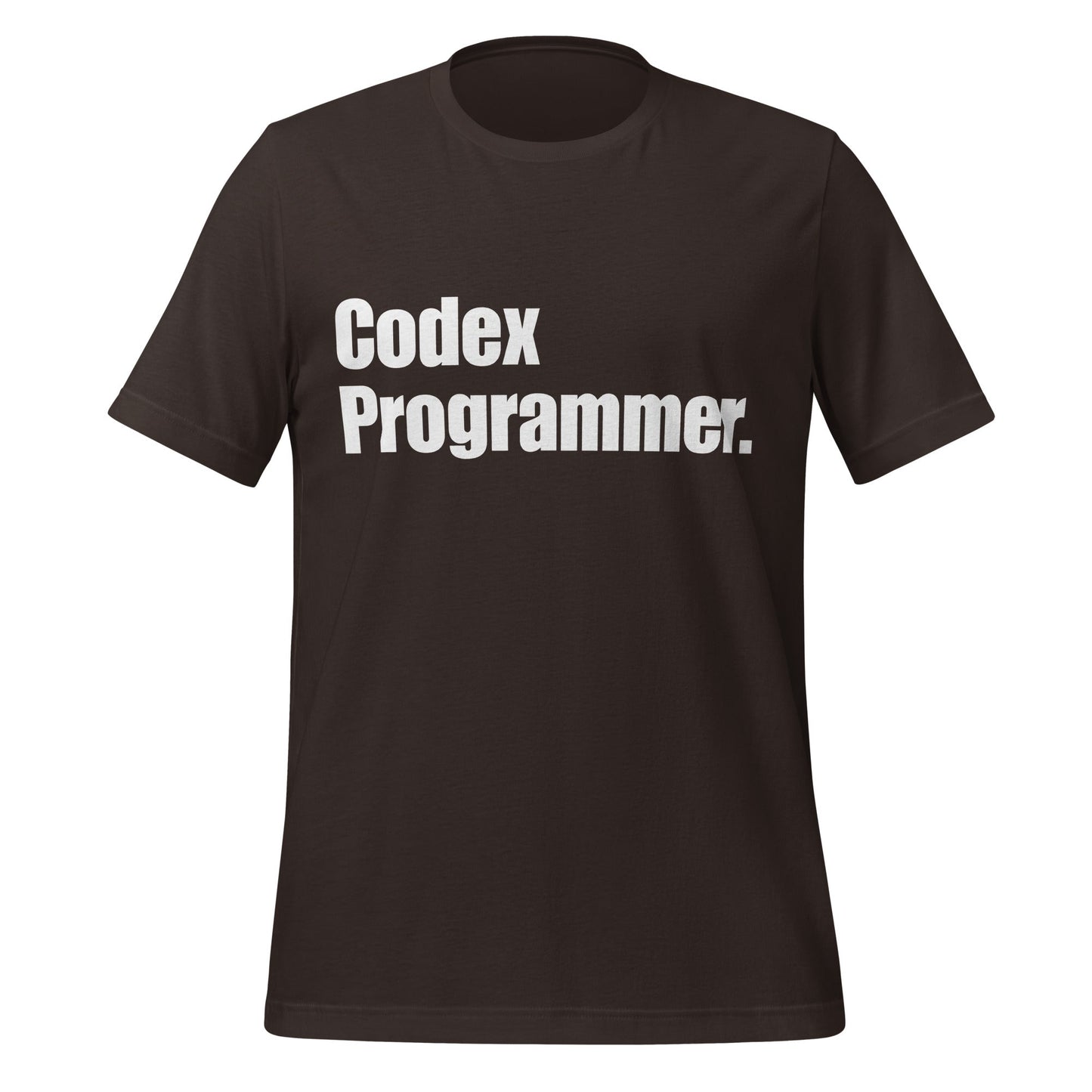 Image of the Codex Programmer. T-Shirt (unisex) Brown / S.