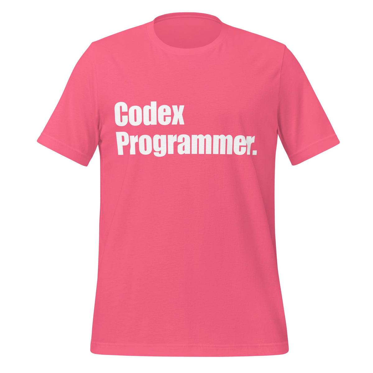 Image of the Codex Programmer. T-Shirt (unisex) Charity Pink / XS.