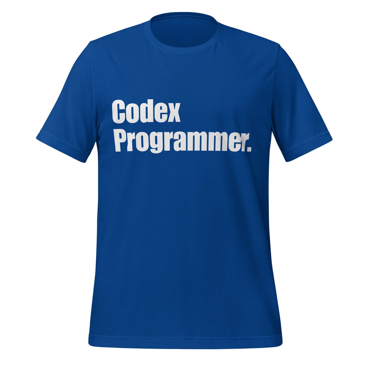 Image of the Codex Programmer. T-Shirt (unisex) True Royal / S.