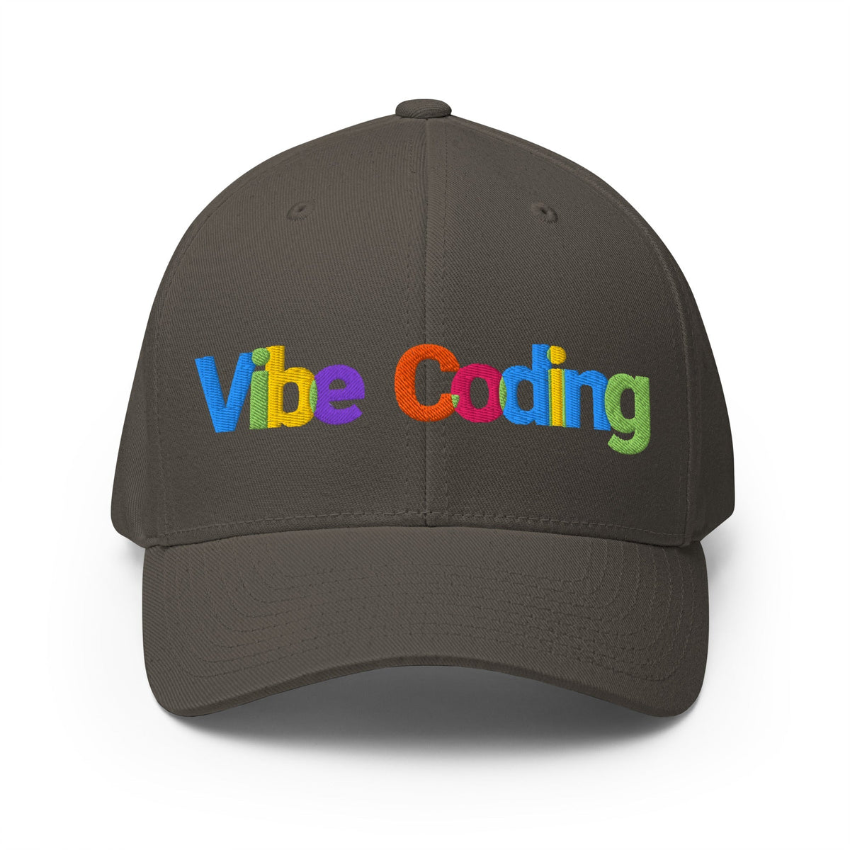 Image of the Colorful Vibe Coding Closed-Back Baseball Cap Dark Grey / L/XL.