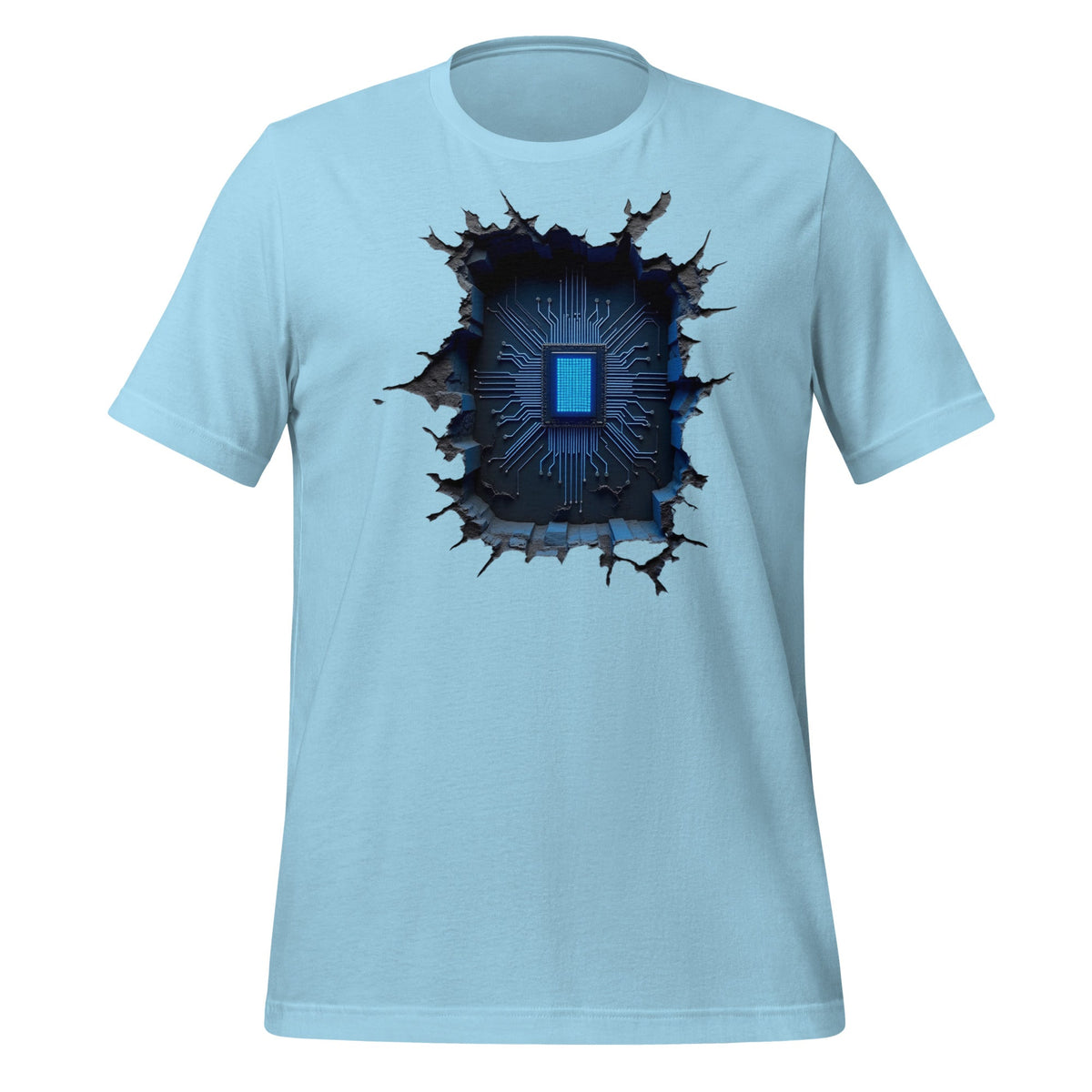 Image of the CPU Heart T-Shirt (unisex) Ocean Blue / M.