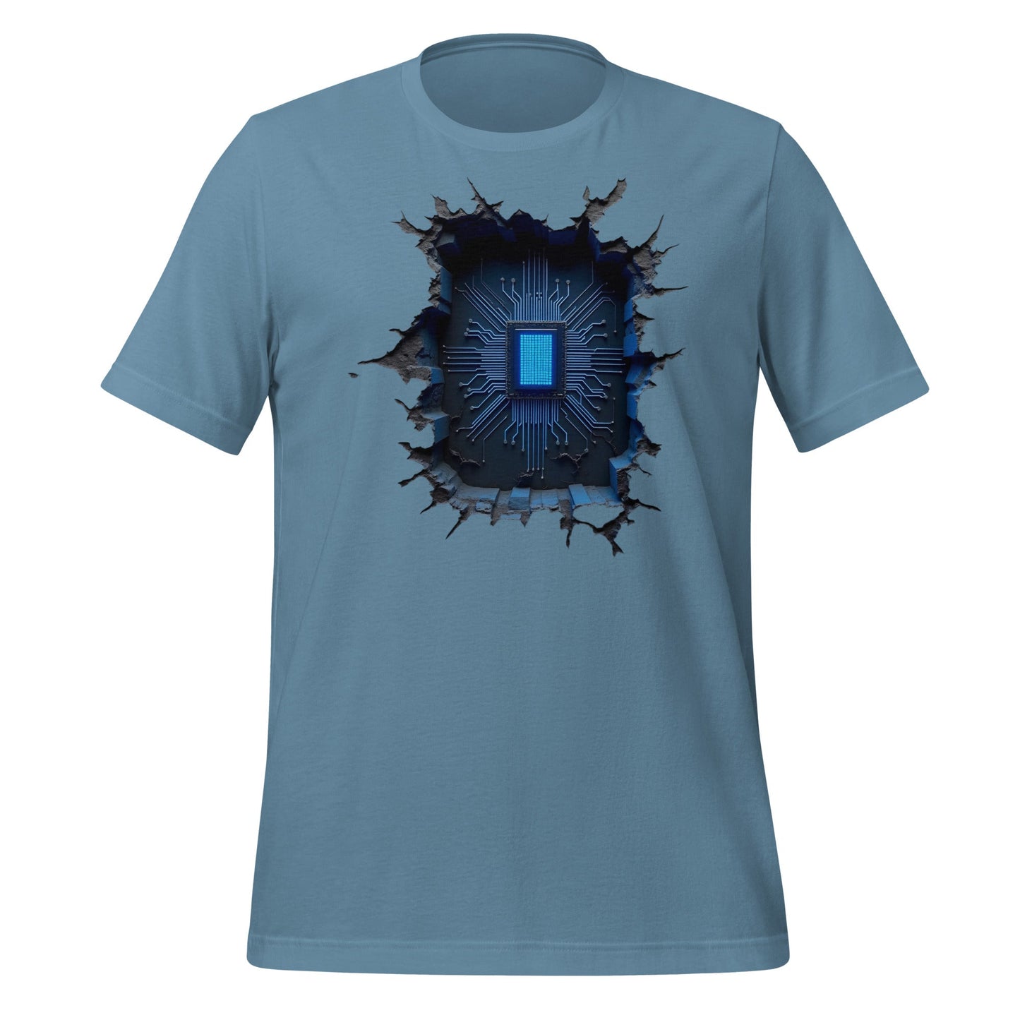Image of the CPU Heart T-Shirt (unisex) Steel Blue / M.