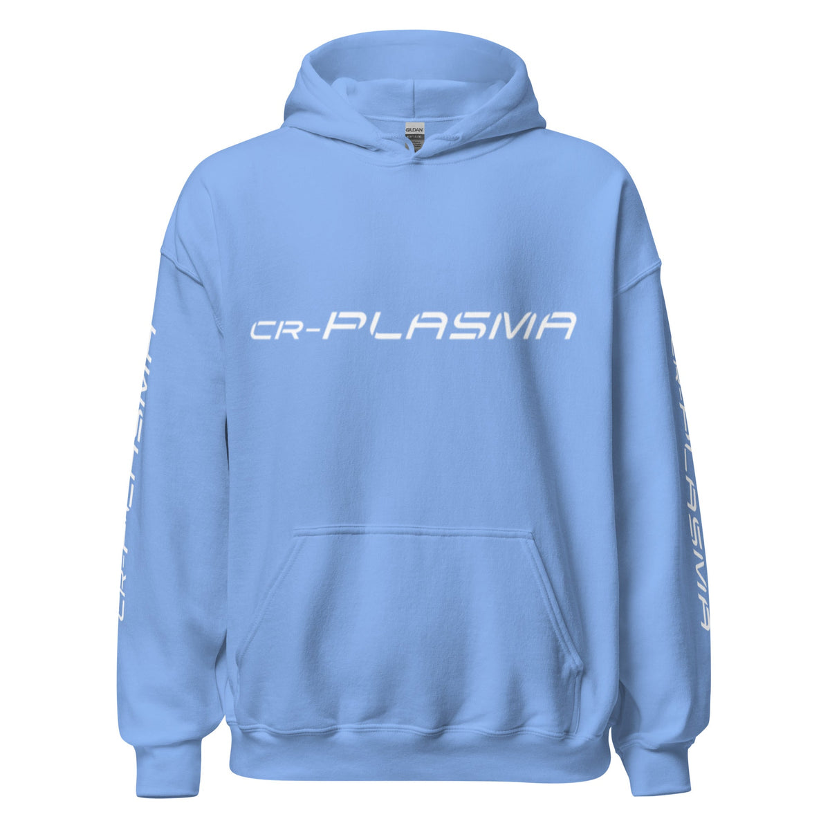 Image of the CR-PLASMA Logos Hoodie (unisex) Carolina Blue / M.