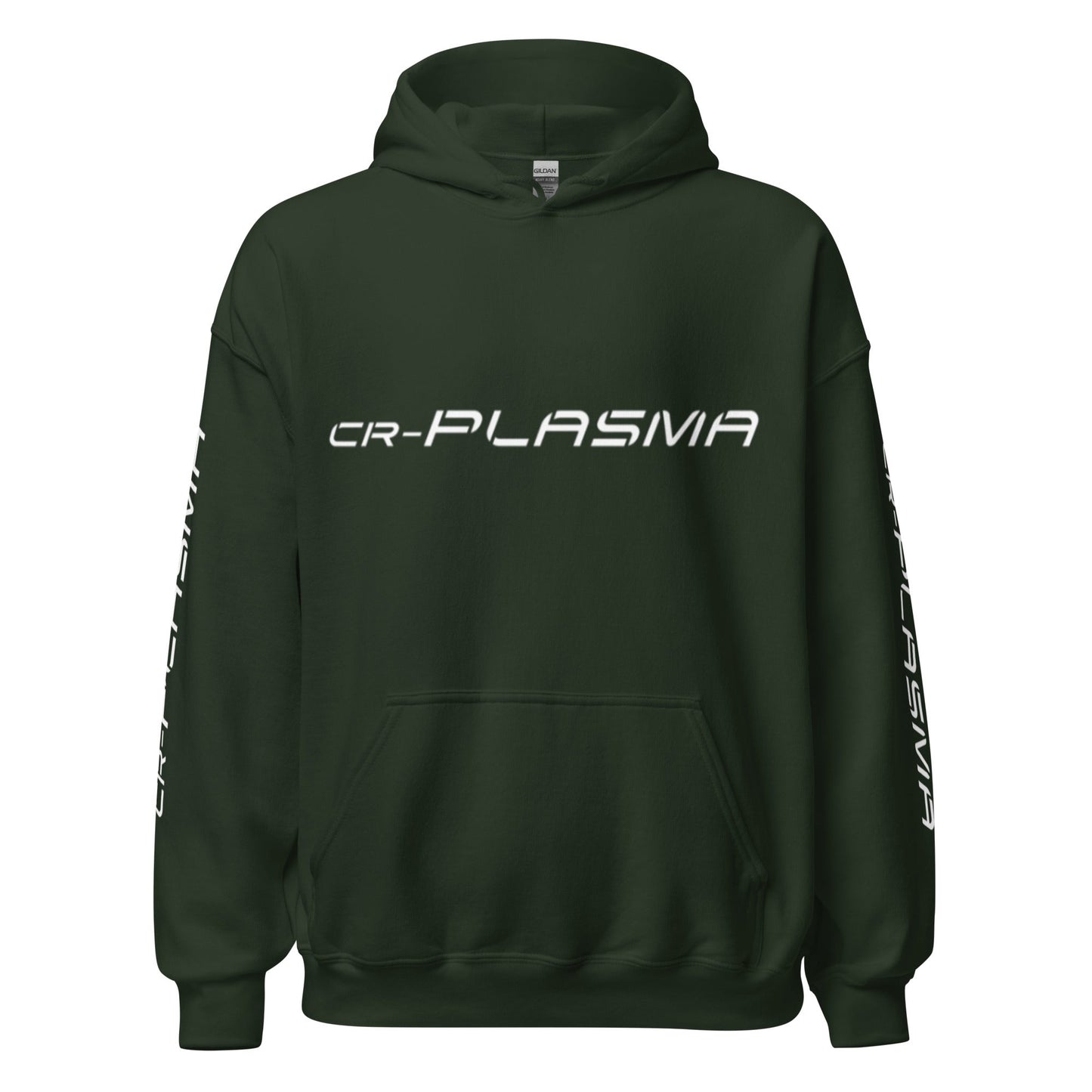 Image of the CR-PLASMA Logos Hoodie (unisex) Forest Green / M.