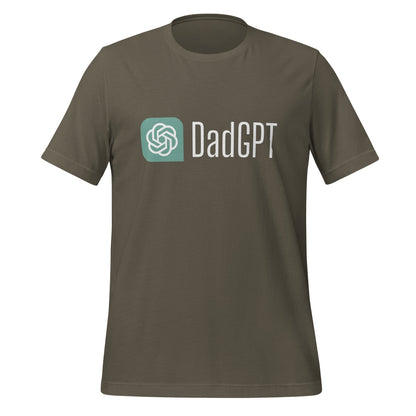 Product mockup photo of the DadGPT T Shirt 3 (unisex) Army / M.