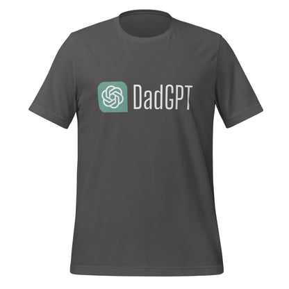 Product mockup photo of the DadGPT T Shirt 3 (unisex) Asphalt / M.