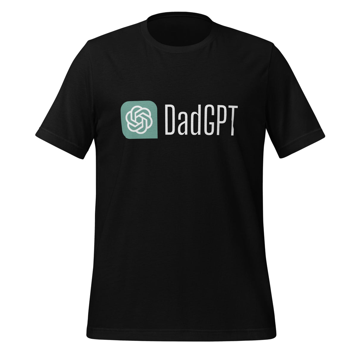 Product mockup photo of the DadGPT T Shirt 3 (unisex) Black / M.