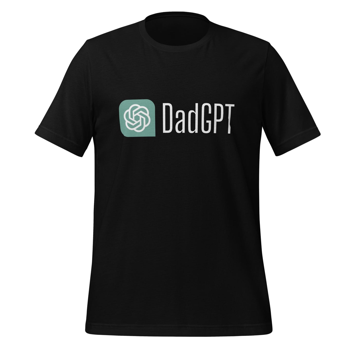 Product mockup photo of the DadGPT T Shirt 3 (unisex) Black / M.