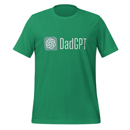 Product mockup photo of the DadGPT T Shirt 3 (unisex) Kelly / M.