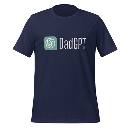 Product mockup photo of the DadGPT T Shirt 3 (unisex) Navy / M.