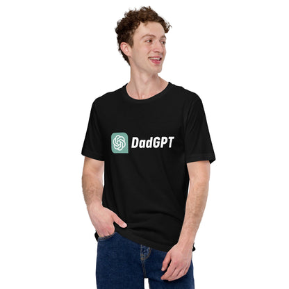 Product mockup photo of the DadGPT T Shirt 5 (unisex).