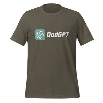 Product mockup photo of the DadGPT T Shirt 5 (unisex) Army / M.