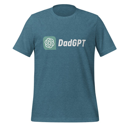 Product mockup photo of the DadGPT T Shirt 5 (unisex) Heather Deep Teal / M.