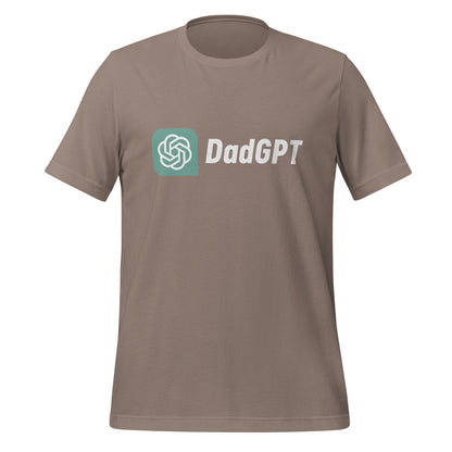 Product mockup photo of the DadGPT T Shirt 5 (unisex) Pebble / M.
