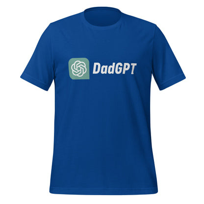 Product mockup photo of the DadGPT T Shirt 5 (unisex) True Royal / M.