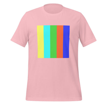 Product mockup photo of the DALL E 2 Square Watermark T Shirt (unisex) Pink / M.