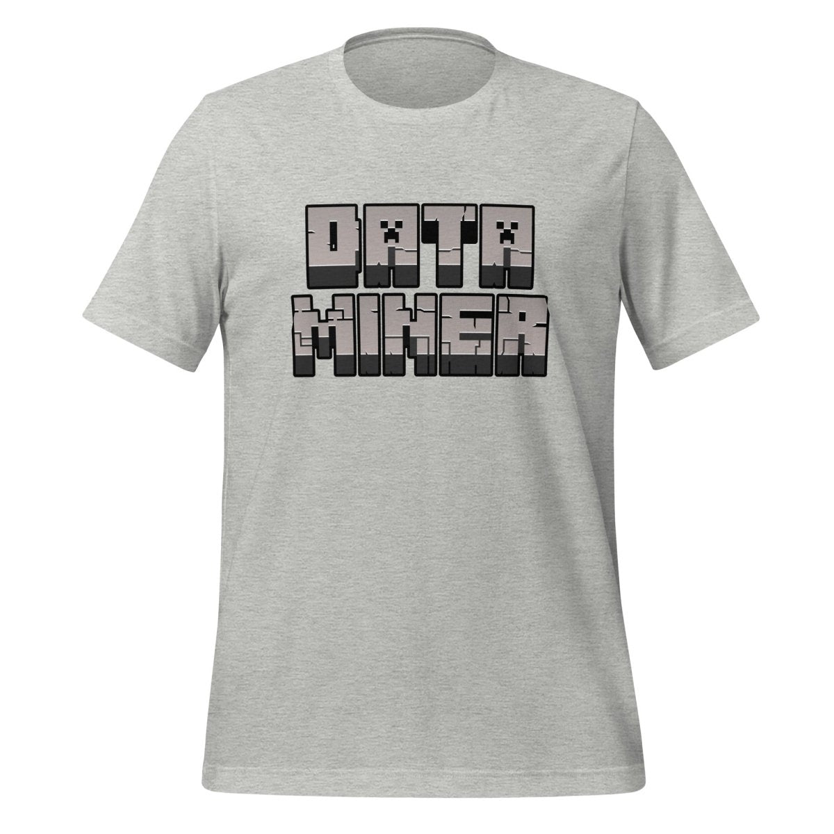 Product mockup photo of the Data Miner T Shirt (unisex) Athletic Heather / M.