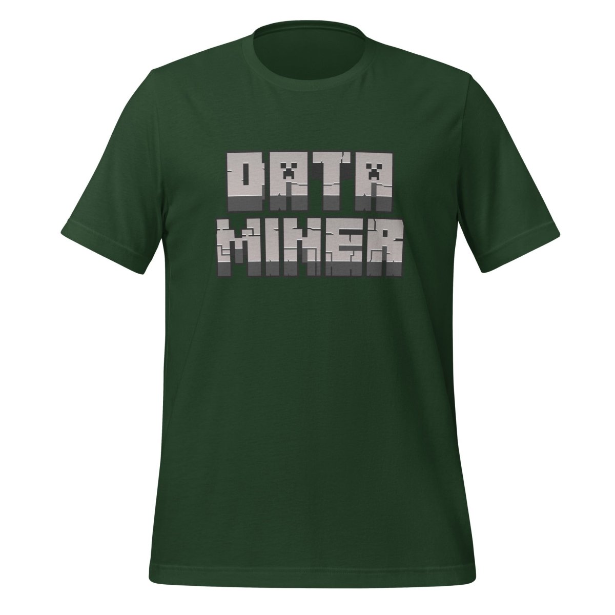 Product mockup photo of the Data Miner T Shirt (unisex) Forest / M.