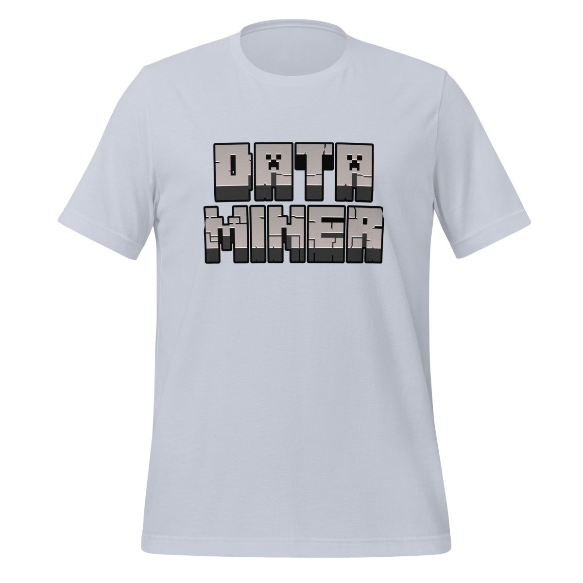Product mockup photo of the Data Miner T Shirt (unisex) Light Blue / M.