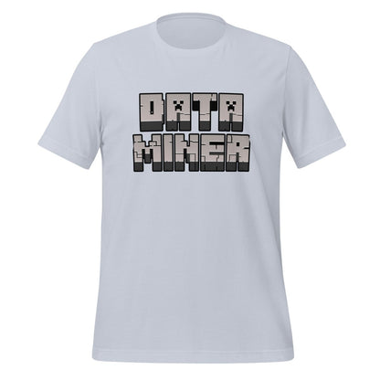Product mockup photo of the Data Miner T Shirt (unisex) Light Blue / M.
