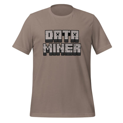 Product mockup photo of the Data Miner T Shirt (unisex) Pebble / M.