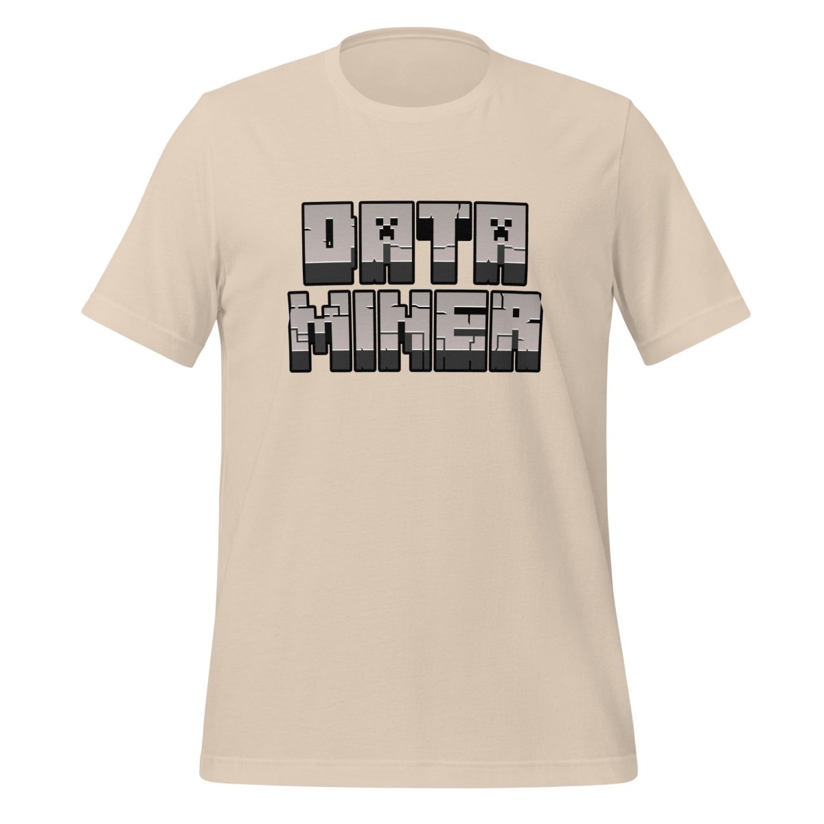 Product mockup photo of the Data Miner T Shirt (unisex) Soft Cream / M.