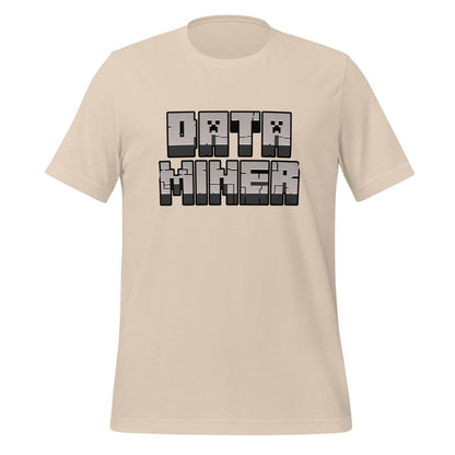 Product mockup photo of the Data Miner T Shirt (unisex) Soft Cream / M.