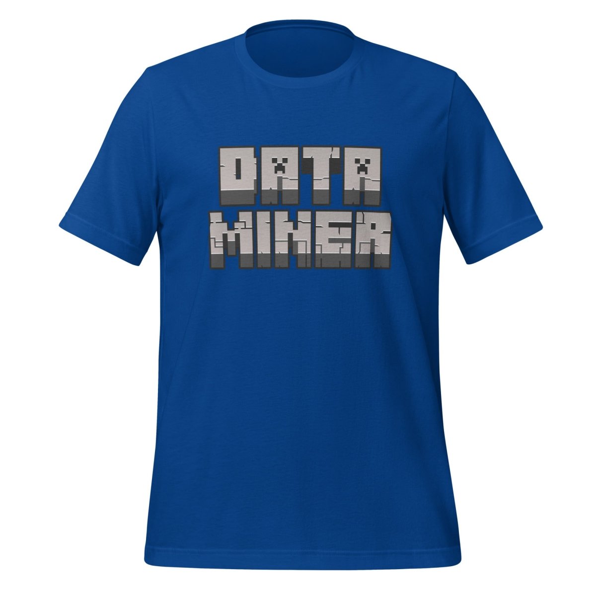 Product mockup photo of the Data Miner T Shirt (unisex) True Royal / M.