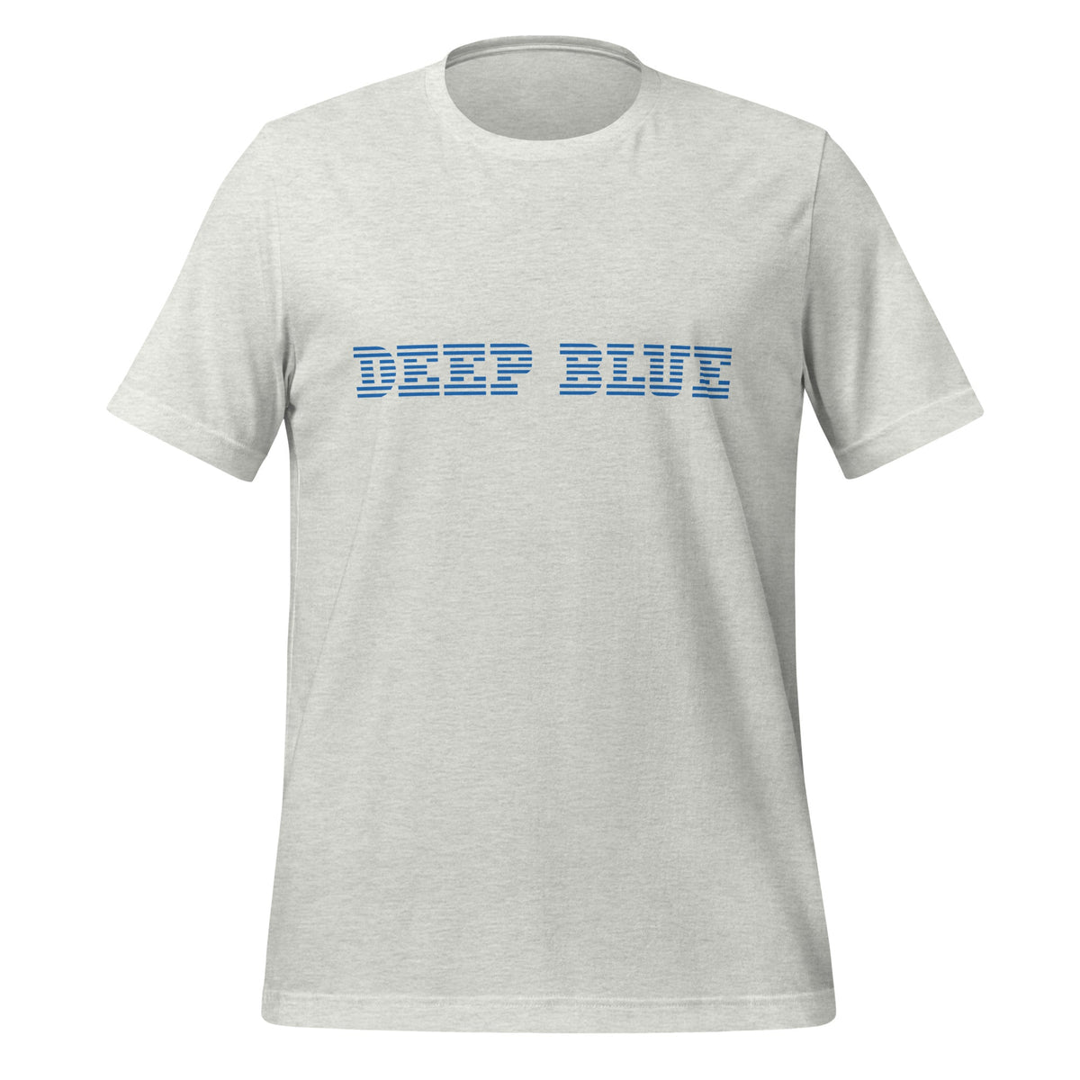 Product mockup photo of the DEEP BLUE T Shirt (unisex) Ash / M.