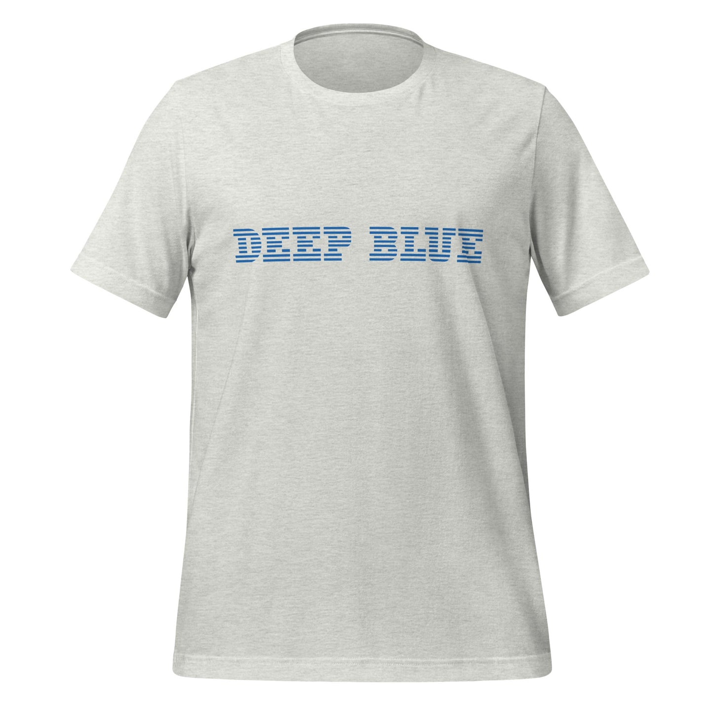 Product mockup photo of the DEEP BLUE T Shirt (unisex) Ash / M.